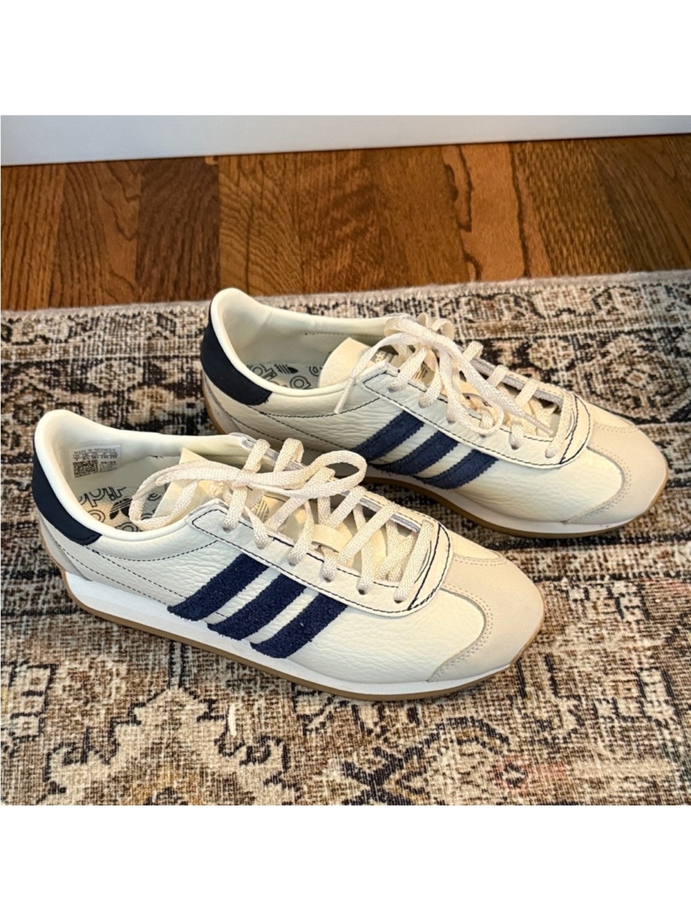 Women’s Adidas Country OG Sneakers Navy and Cream